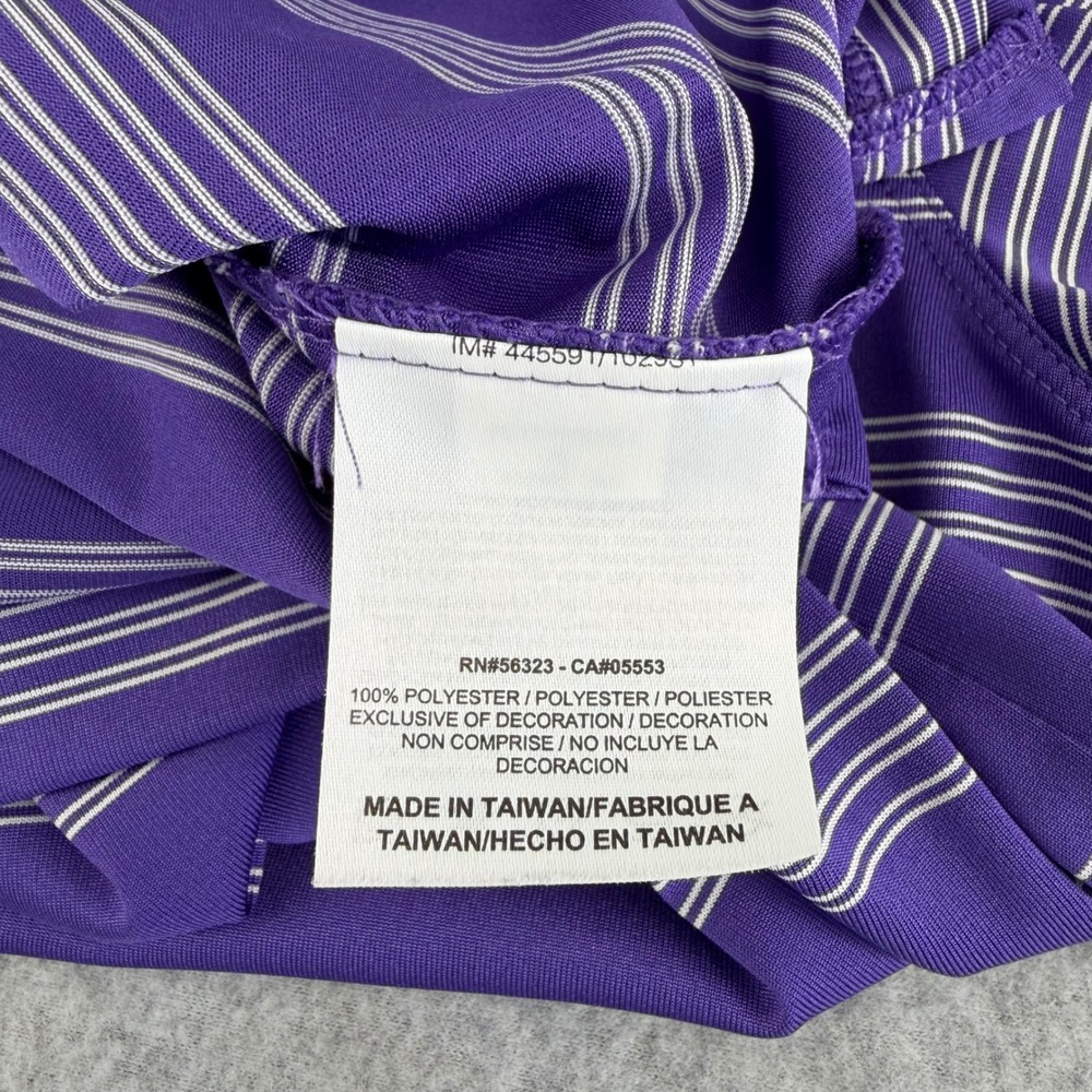 Nike Golf Mens XL Purple Striped 2012 US Open Olympic Club Polo Shirt 452505-545 - Picture 6 of 10